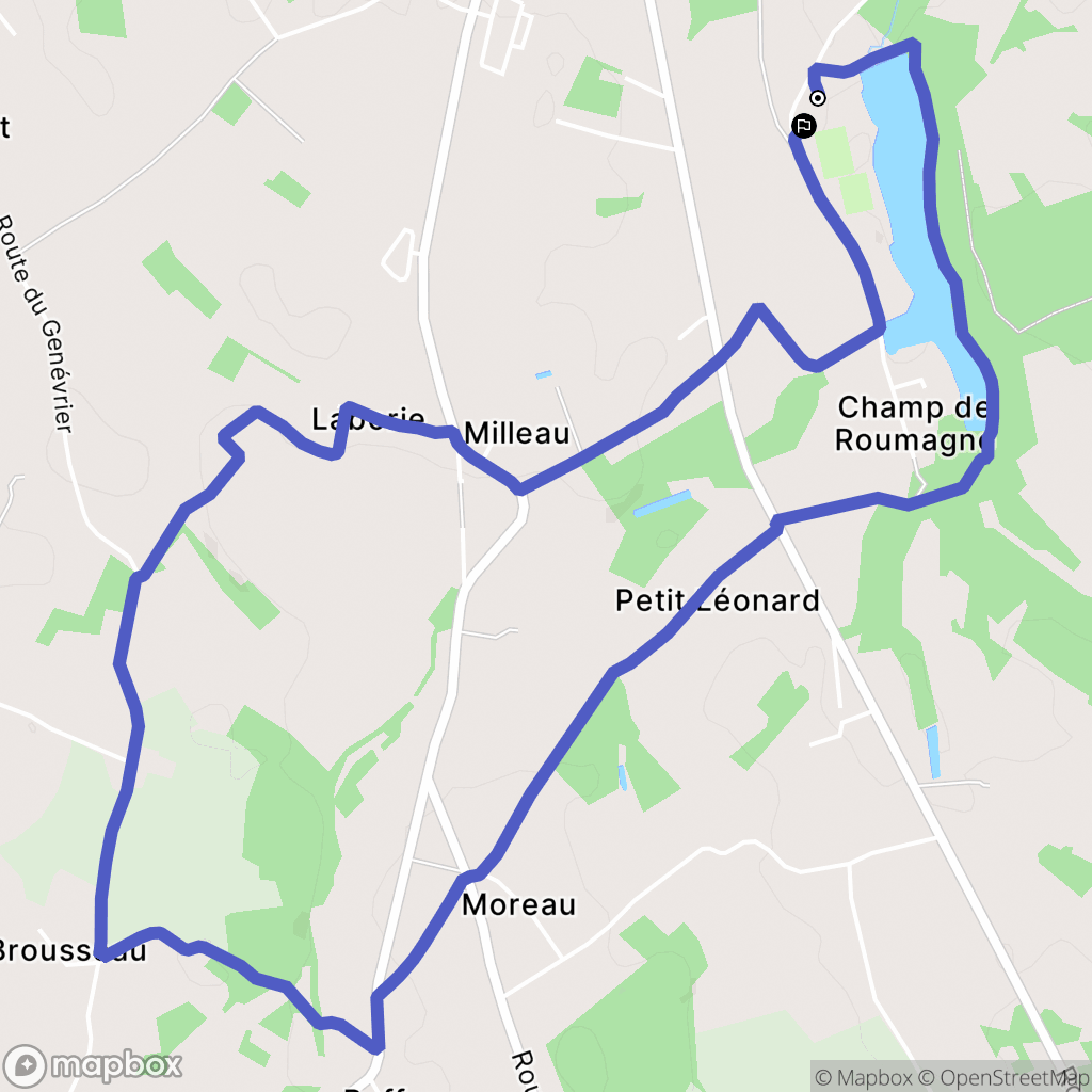 Miramont-de-Guyenne : carte du parcours de randonnée - France