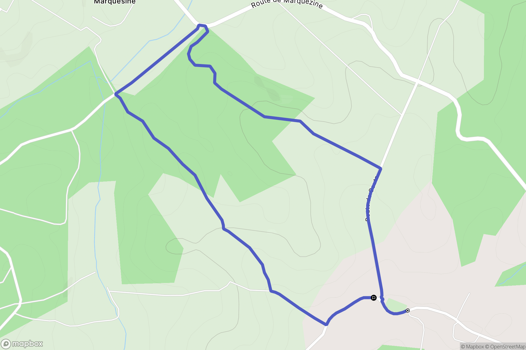 Cocumont : carte du parcours de randonnée - France