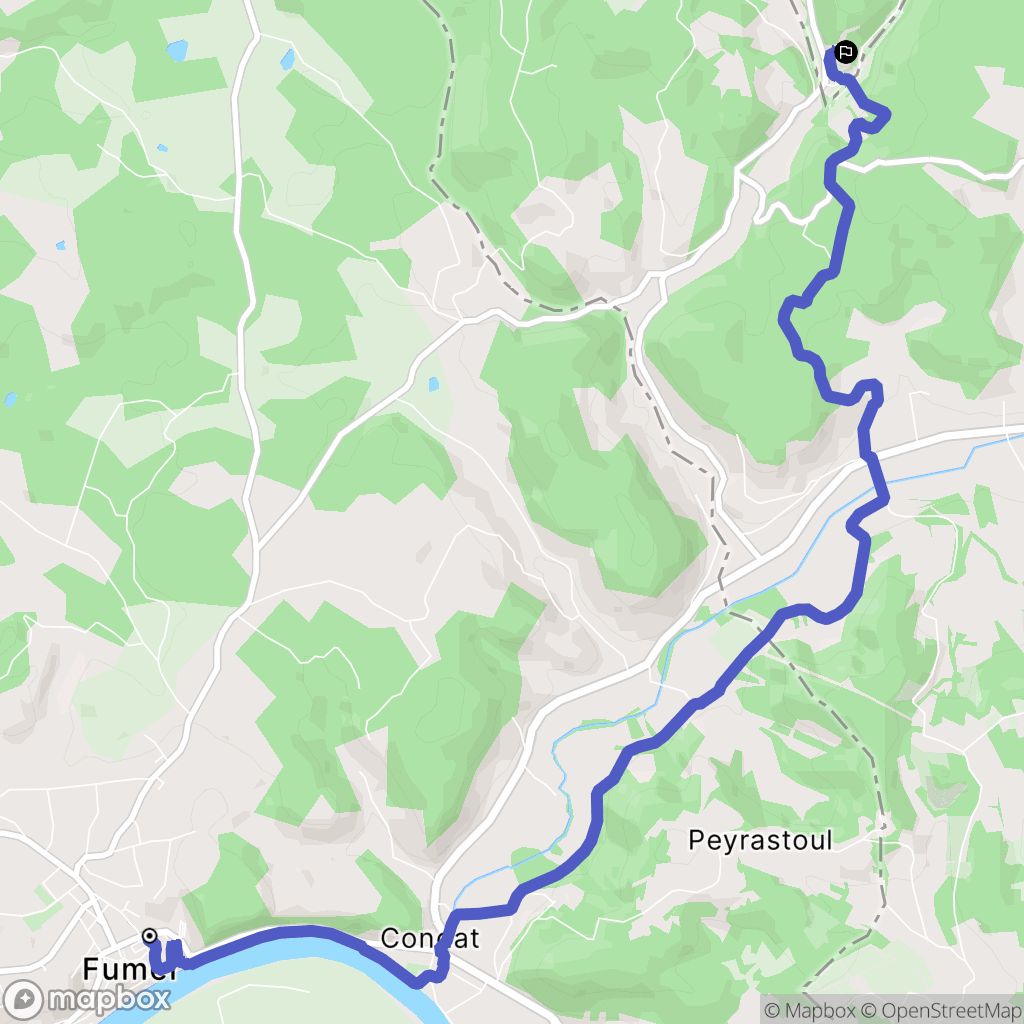 Fumel : carte du parcours de randonnée - France