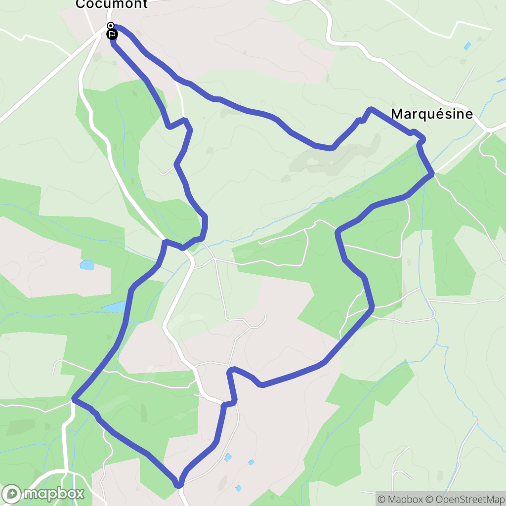 Cocumont : carte du parcours de randonnée - France