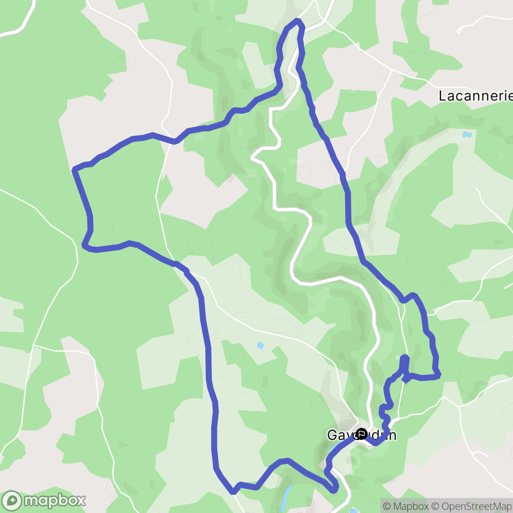 Gavaudun : carte du parcours de randonnée - France