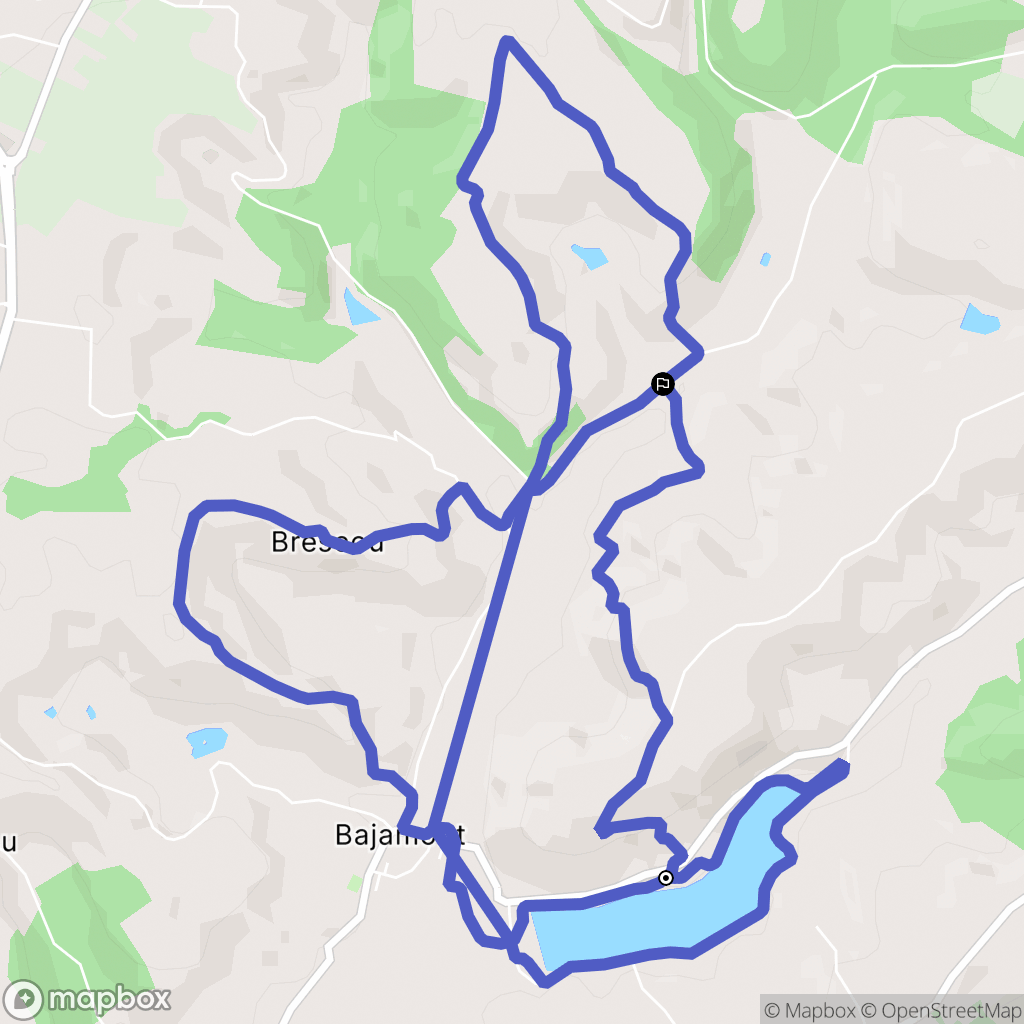 Bajamont : carte du parcours de randonnée - France