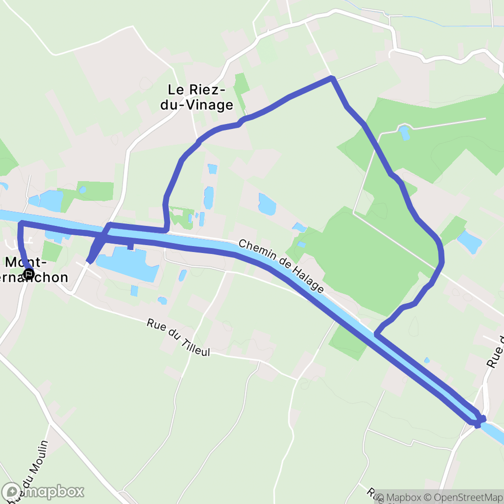 Mont-Bernanchon : carte du parcours de randonnée - France