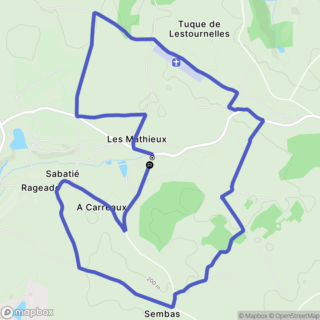 Lacenne : carte du parcours de randonnée - France