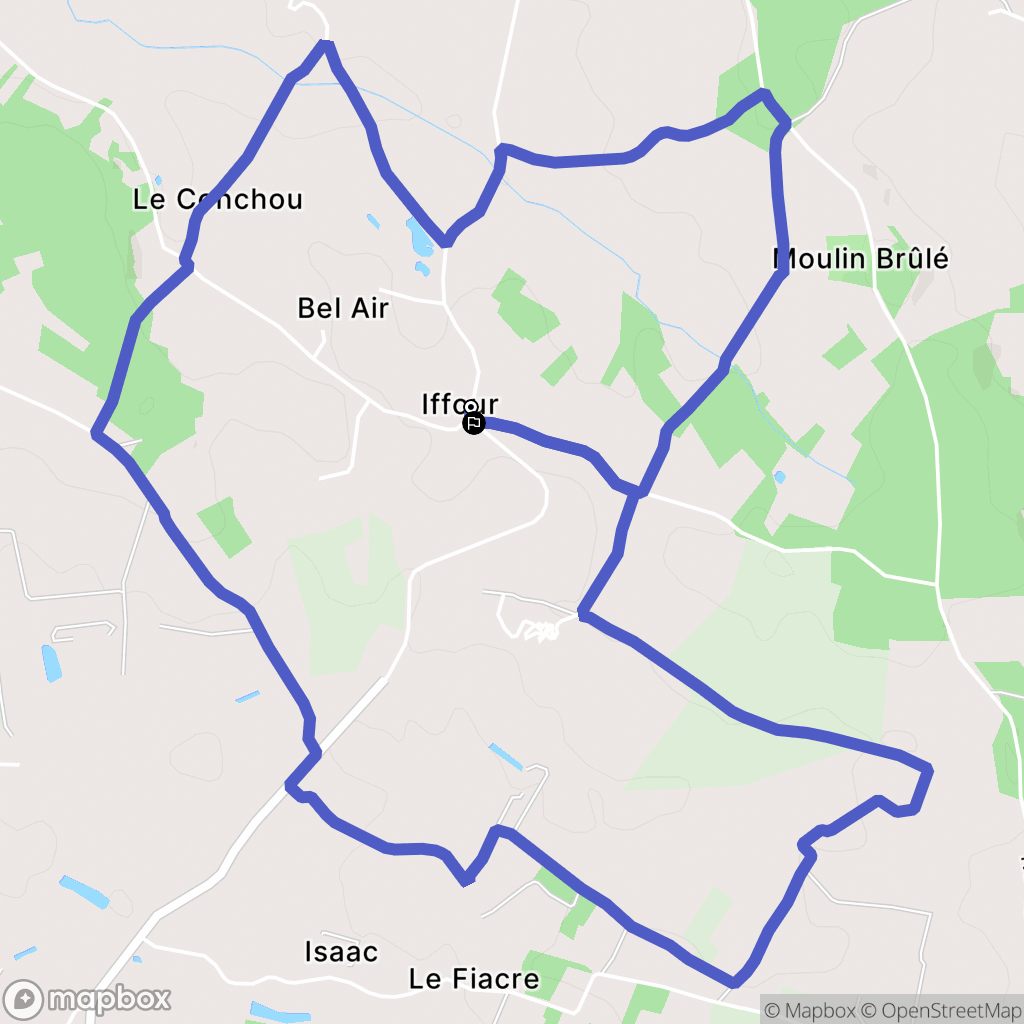 Iffour : carte du parcours de randonnée - France