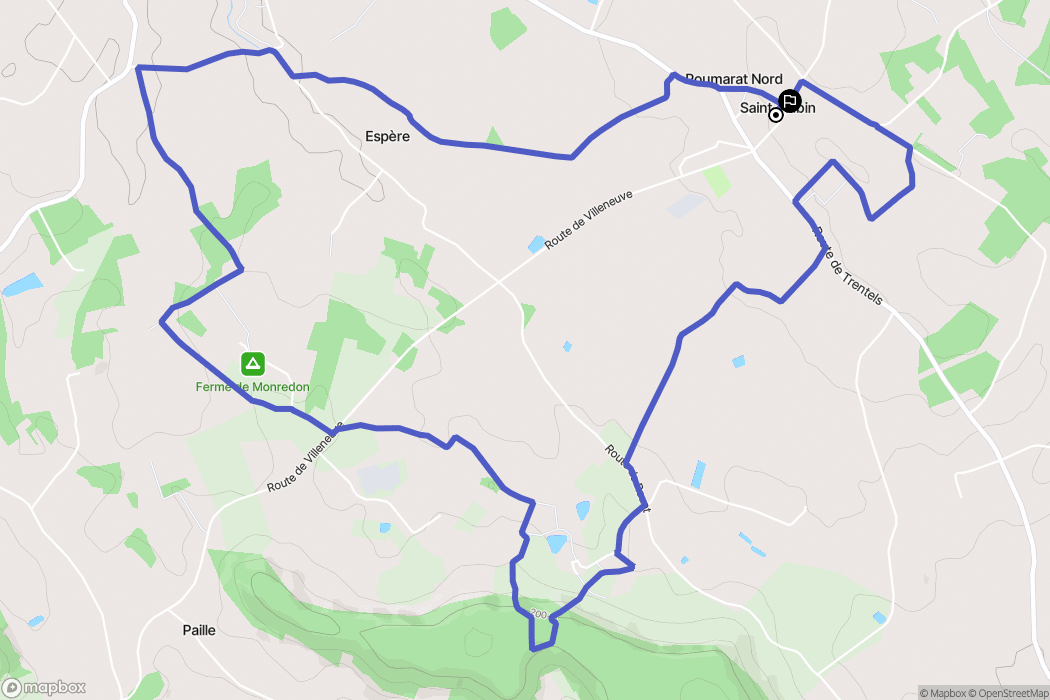 Saint-Aubin : carte du parcours de randonnée - France