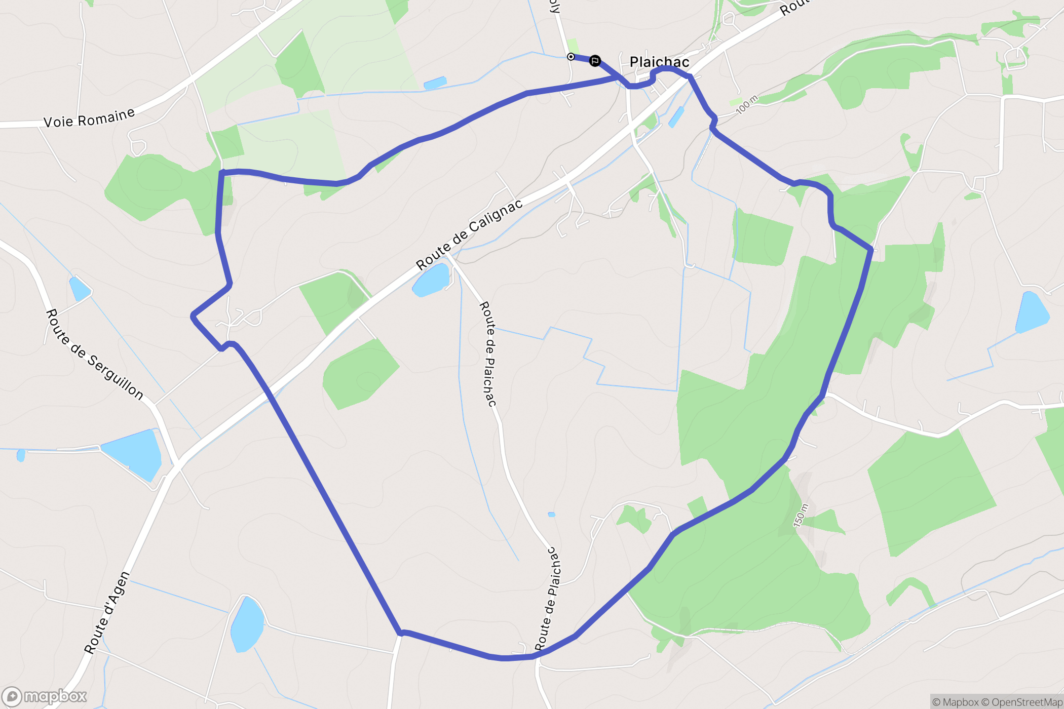 Laplume : carte du parcours de randonnée - France
