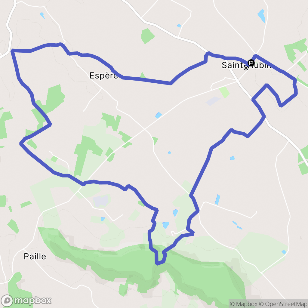 Saint-Aubin : carte du parcours de randonnée - France