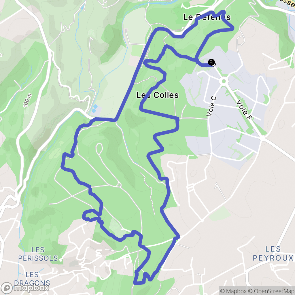 Mouans-Sartoux : carte du parcours de randonnée - France