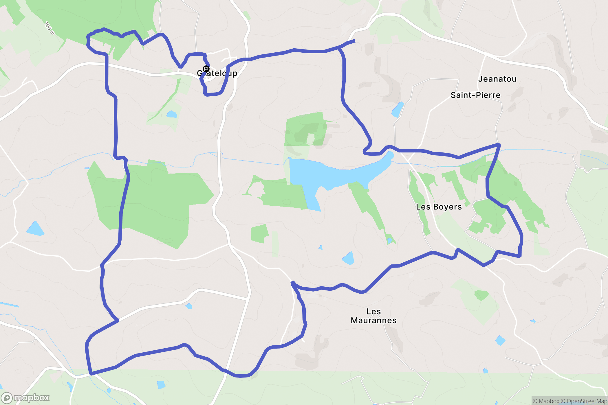 Grateloup-Saint-Gayrand : carte du parcours de randonnée - France
