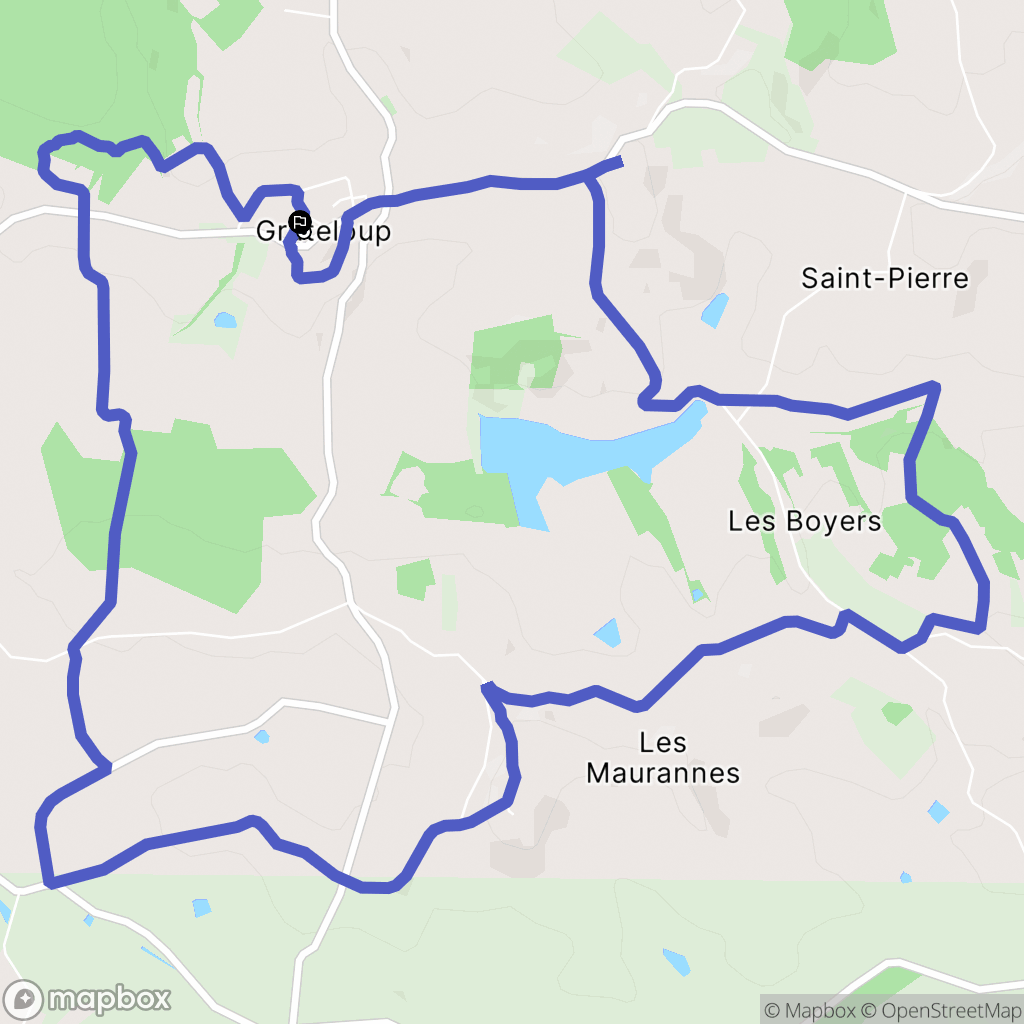 Grateloup-Saint-Gayrand : carte du parcours de randonnée - France
