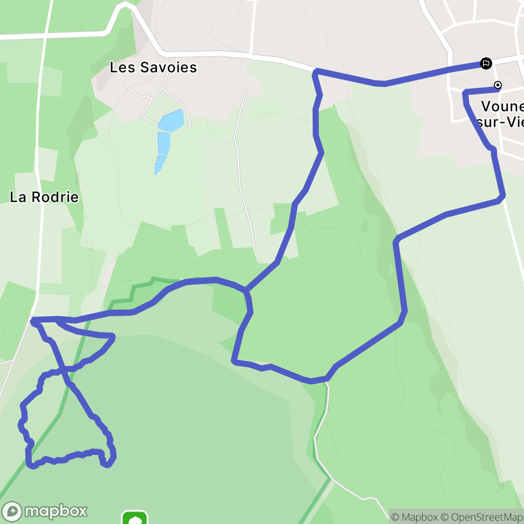 Vouneuil-sur-Vienne : carte du parcours de randonnée - France