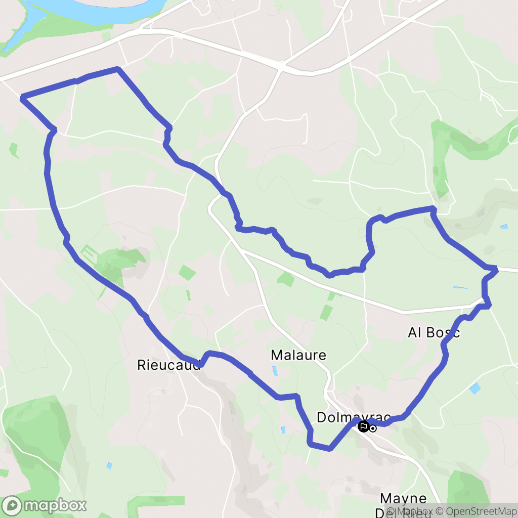 Dolmayrac : carte du parcours de randonnée - France