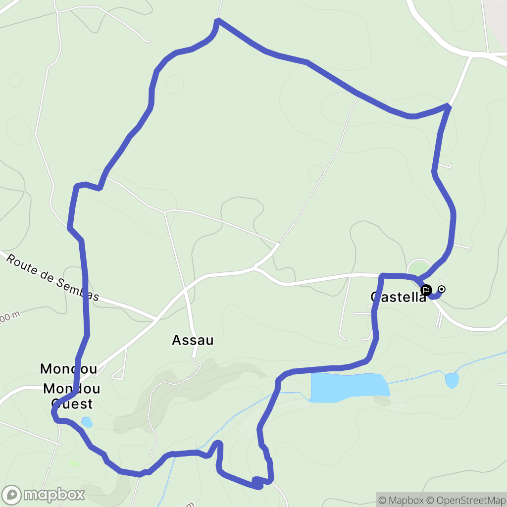 Castella : carte du parcours de randonnée - France