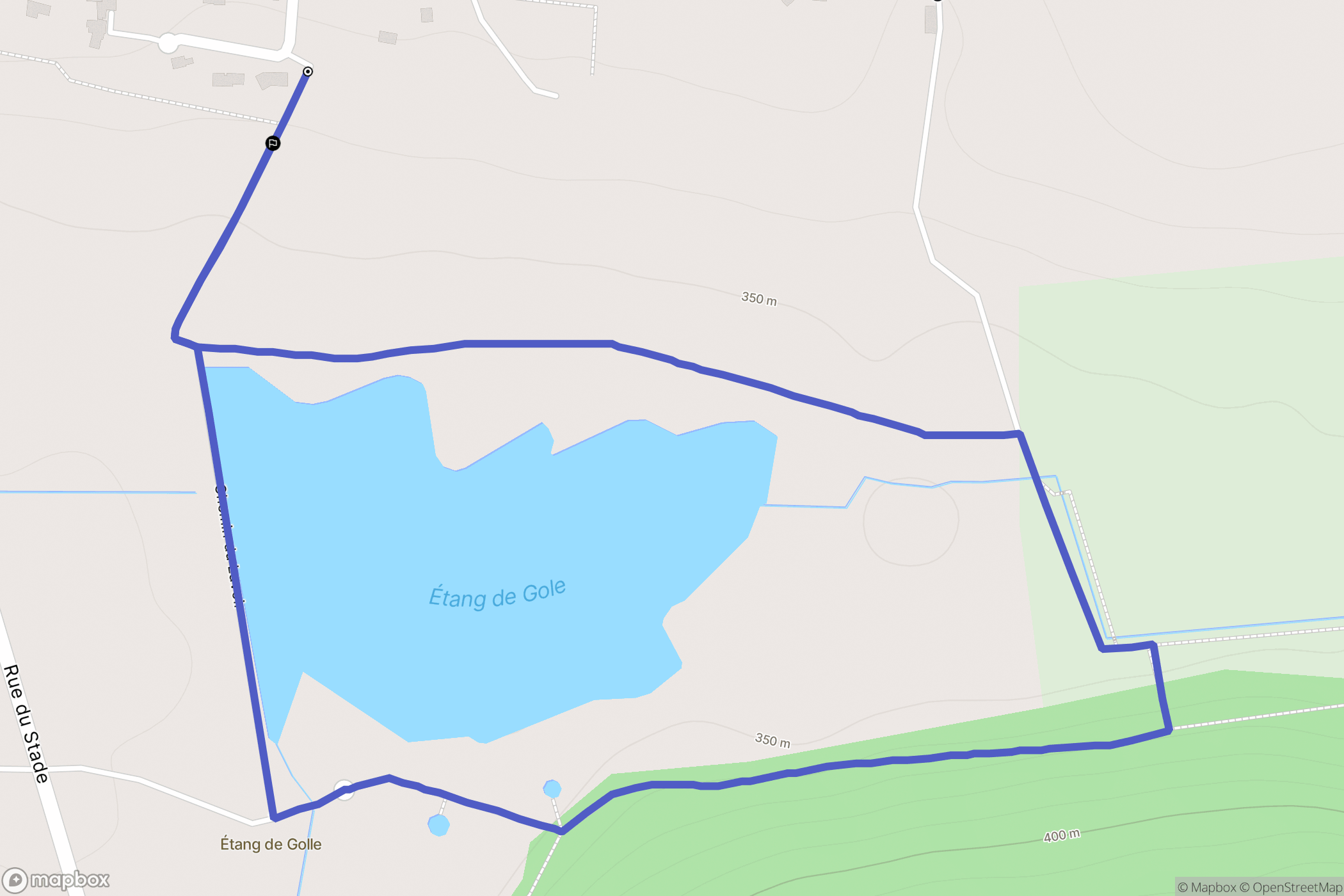 Montcarra : carte du parcours de randonnée - France