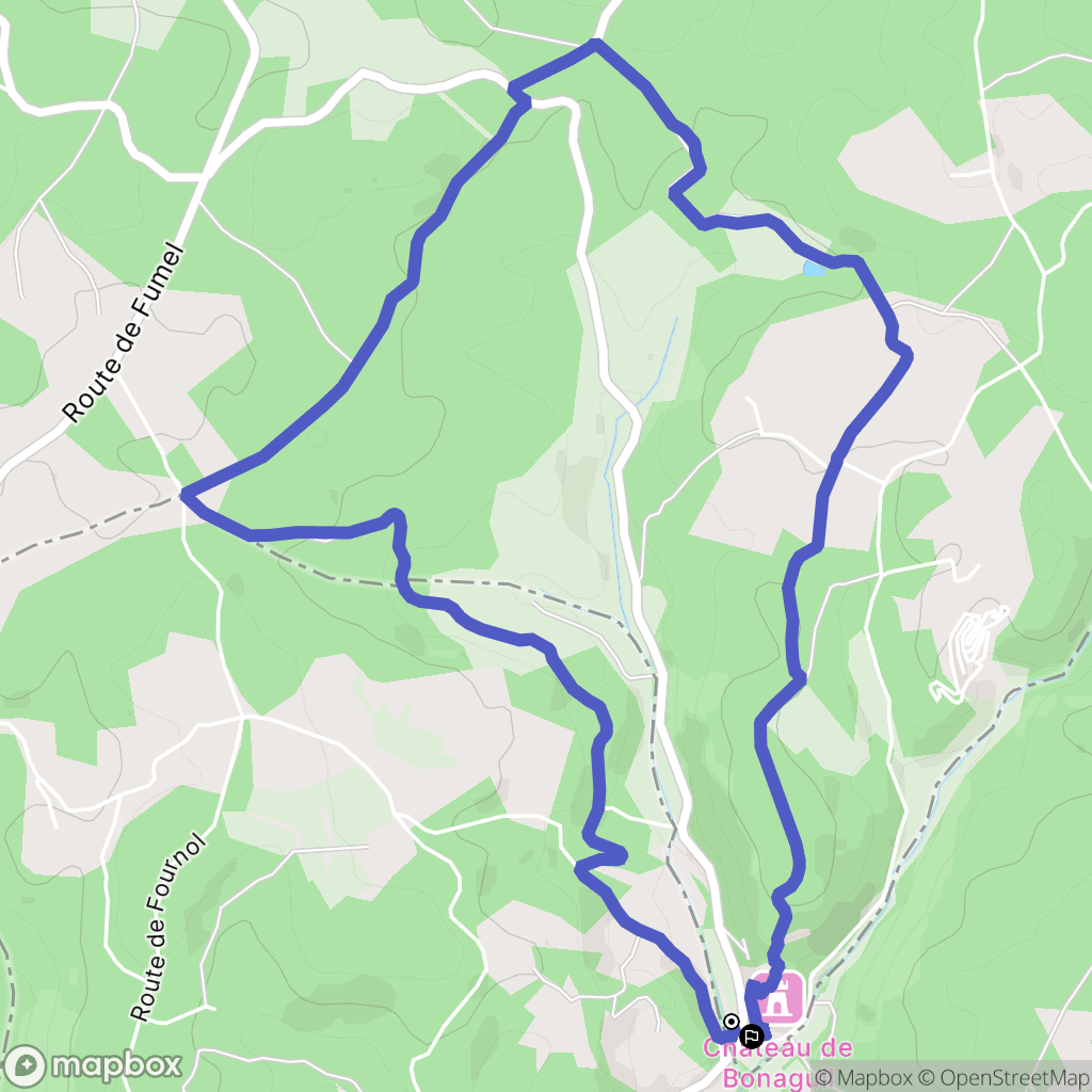 Saint-Front-sur-Lémance : carte du parcours de randonnée - France