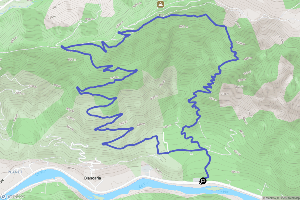 Puget-Théniers : carte du parcours de randonnée - France