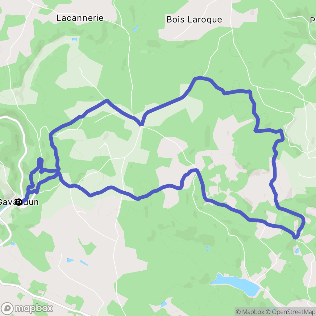 Gavaudun : carte du parcours de randonnée - France