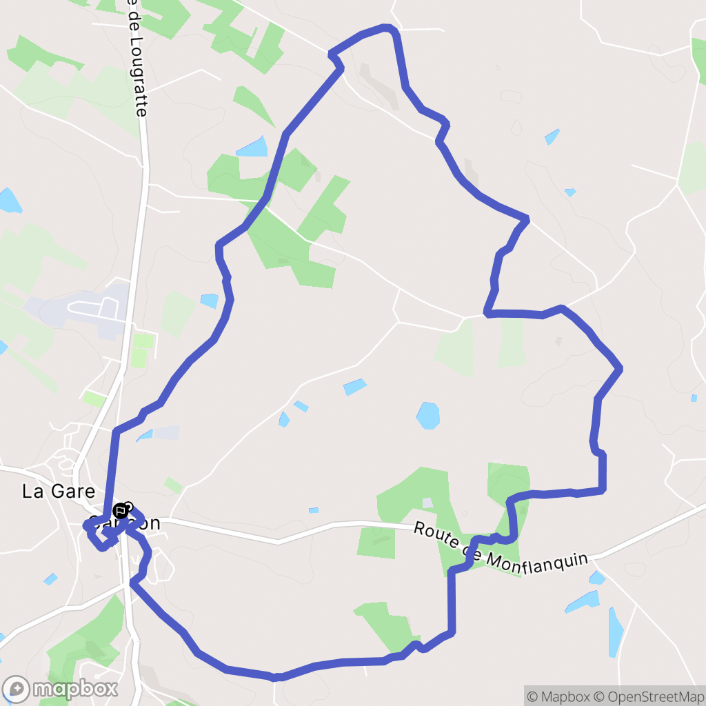 Cancon : carte du parcours de randonnée - France