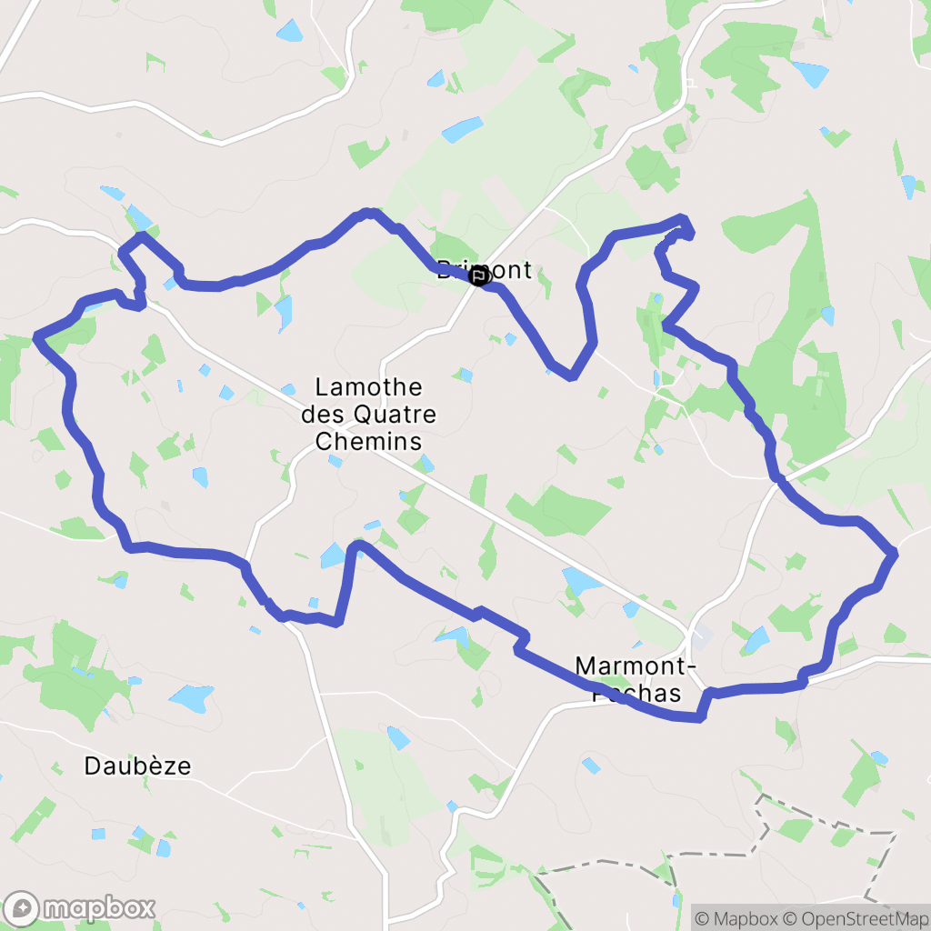 Laplume : carte du parcours de randonnée - France