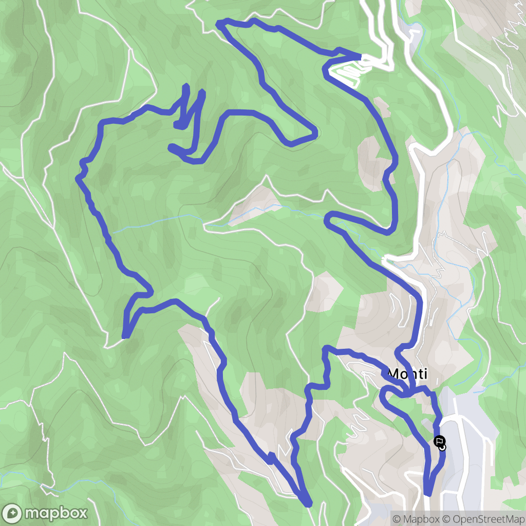 Menton : carte du parcours de randonnée - France