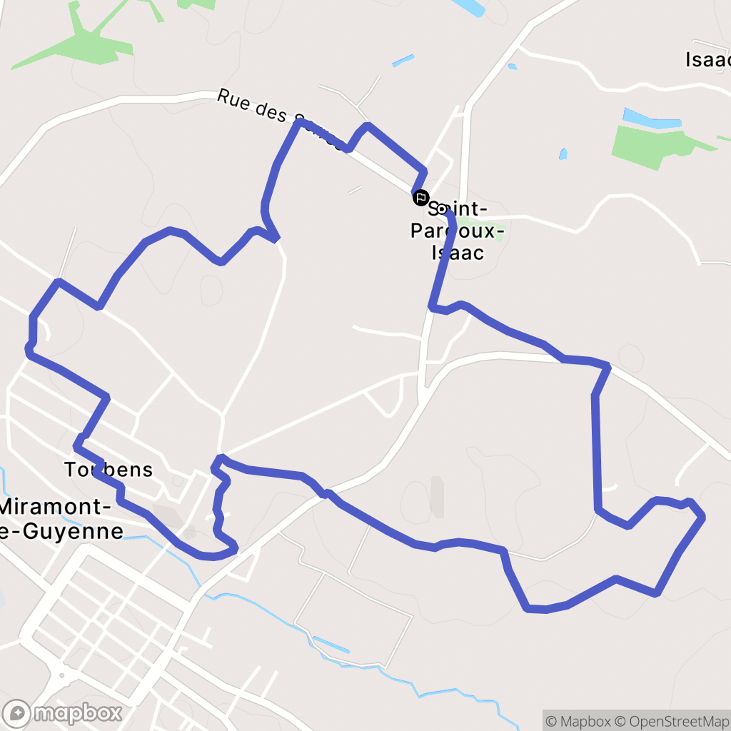Saint-Pardoux-Isaac : carte du parcours de randonnée - France