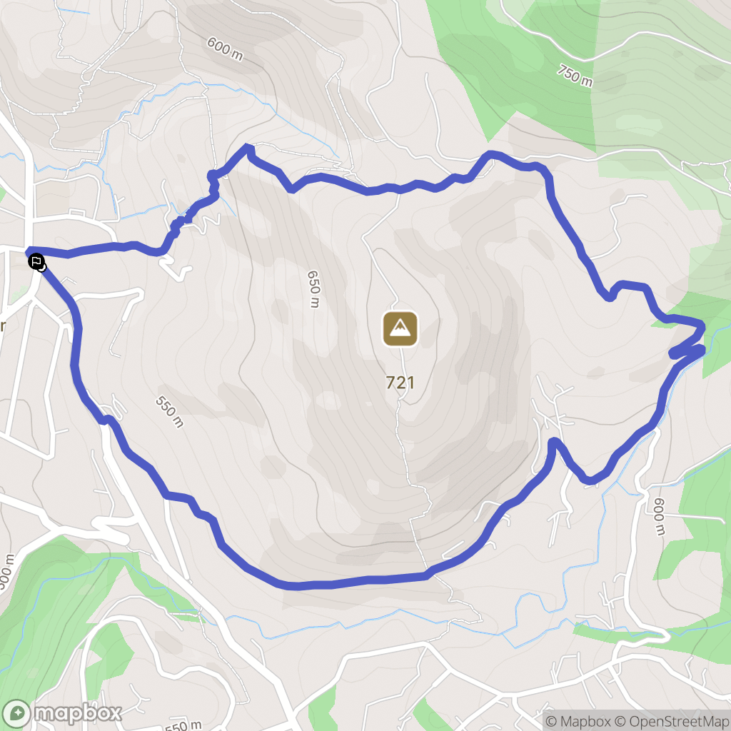 Levens : carte du parcours de randonnée - France