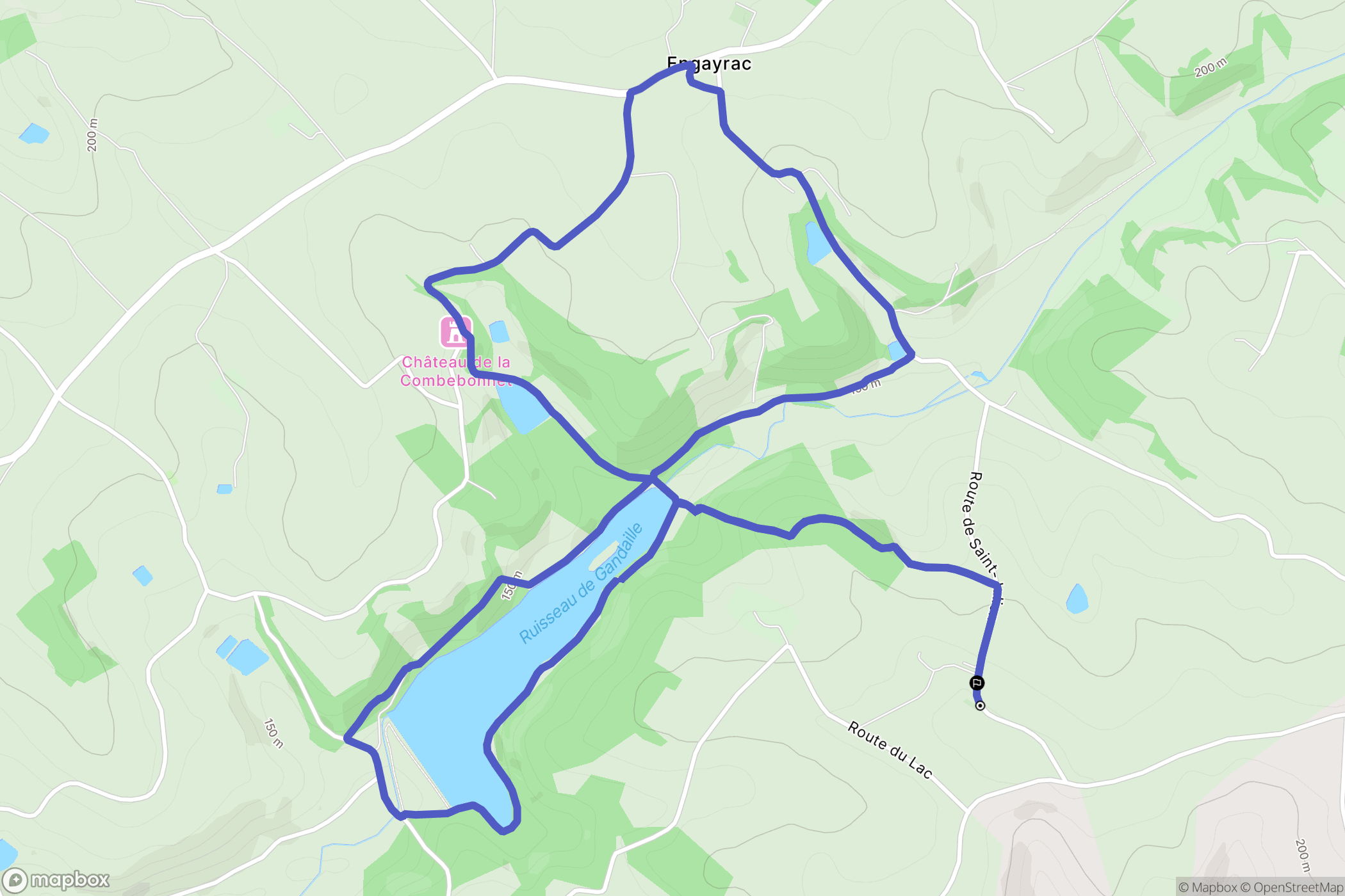 Engayrac : carte du parcours de randonnée - France