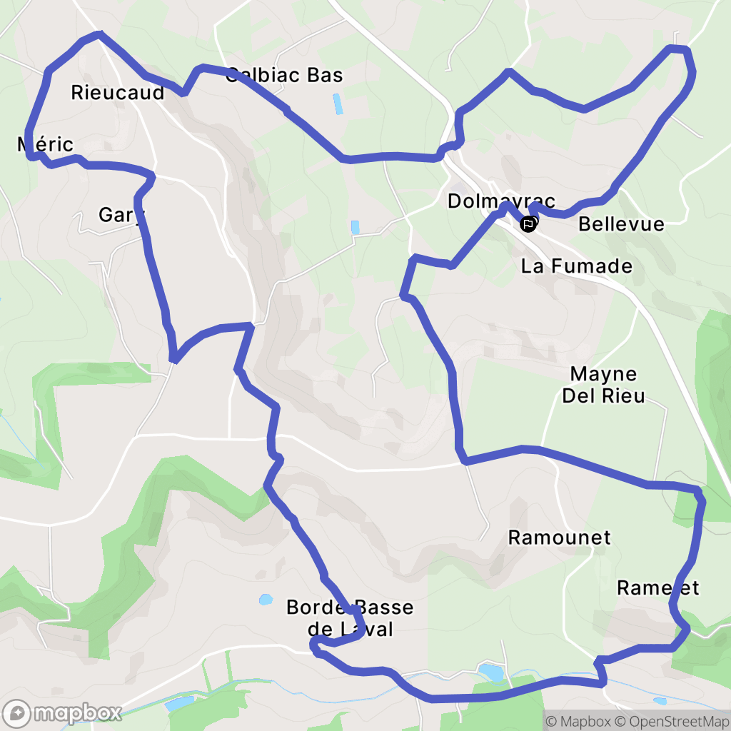 Dolmayrac : carte du parcours de randonnée - France