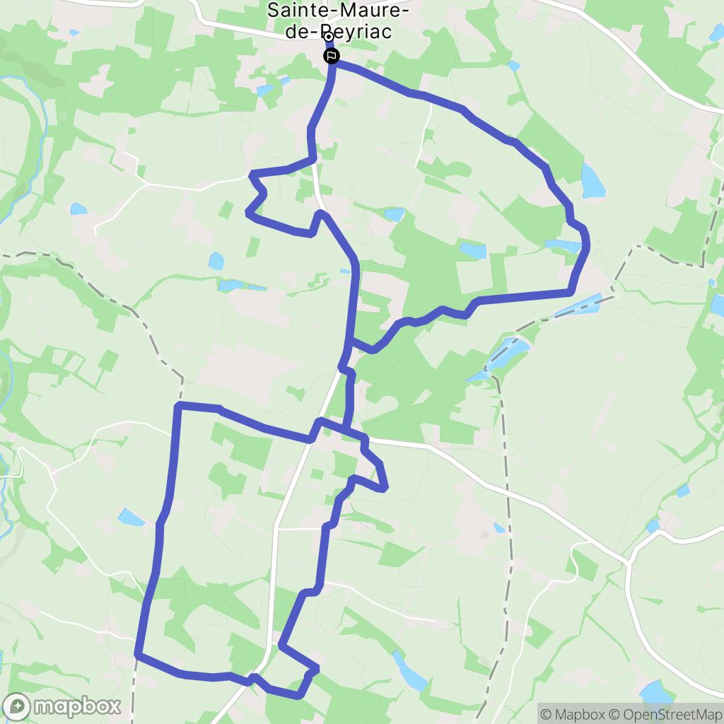 Sainte-Maure-de-Peyriac : carte du parcours de randonnée - France
