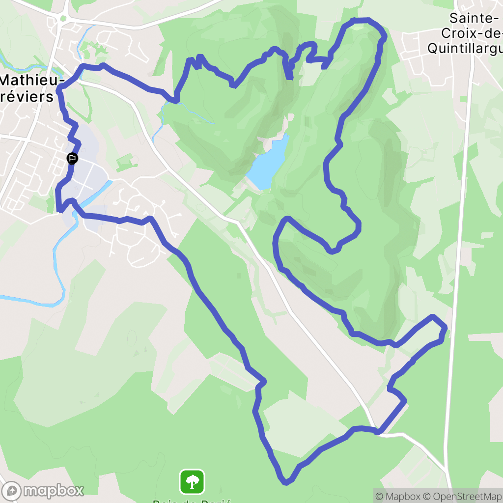 Saint-Mathieu-de-Tréviers : carte du parcours de randonnée - France