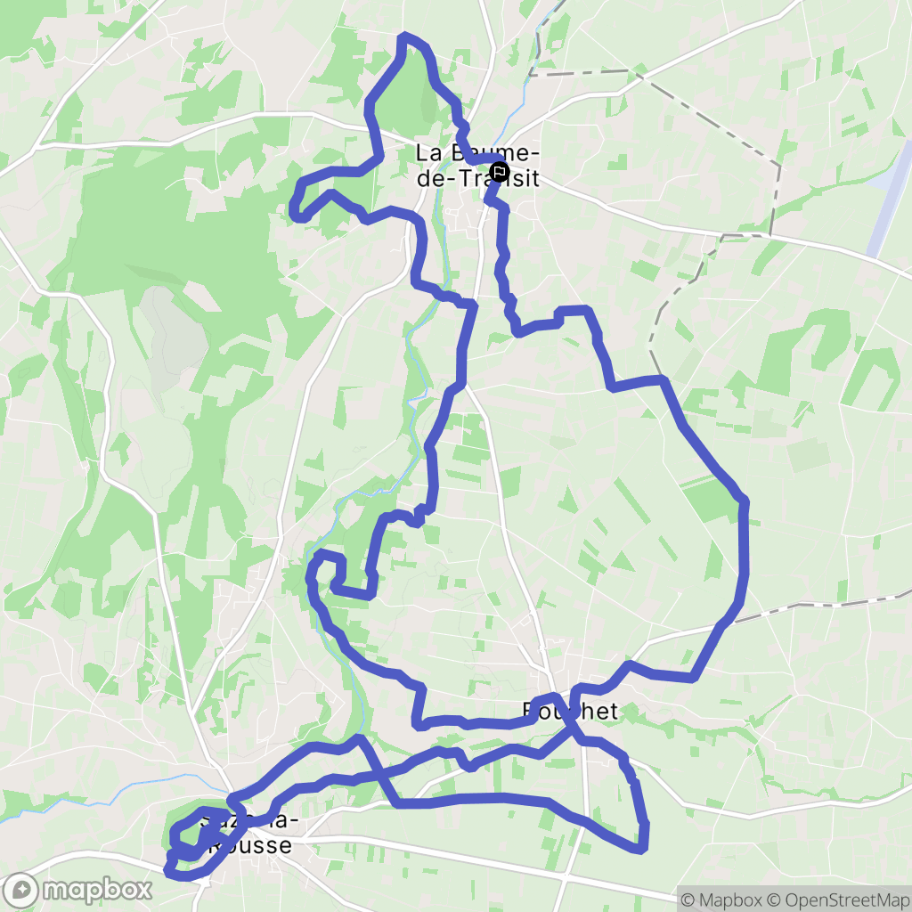 La Baume-de-Transit : carte du parcours de randonnée - France