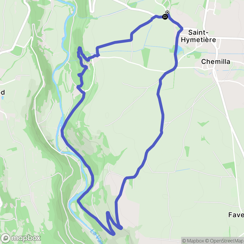 Saint-Hymetière-sur-Valouse : carte du parcours de randonnée - France
