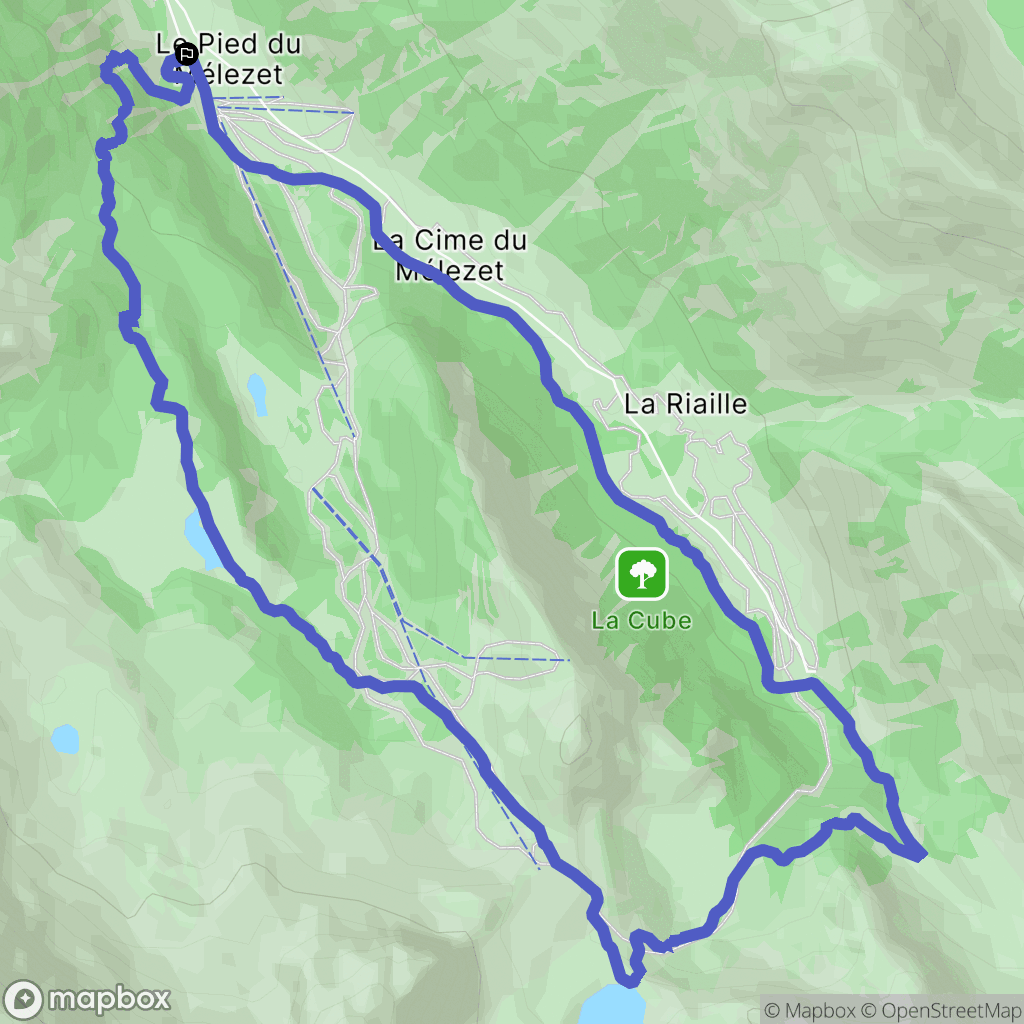 Ceillac : carte du parcours de randonnée - France