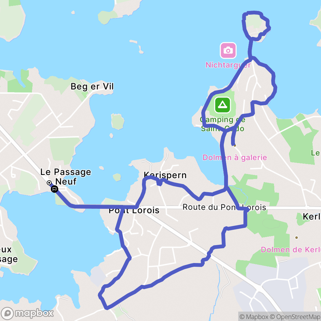 Plouhinec : carte du parcours de randonnée - France
