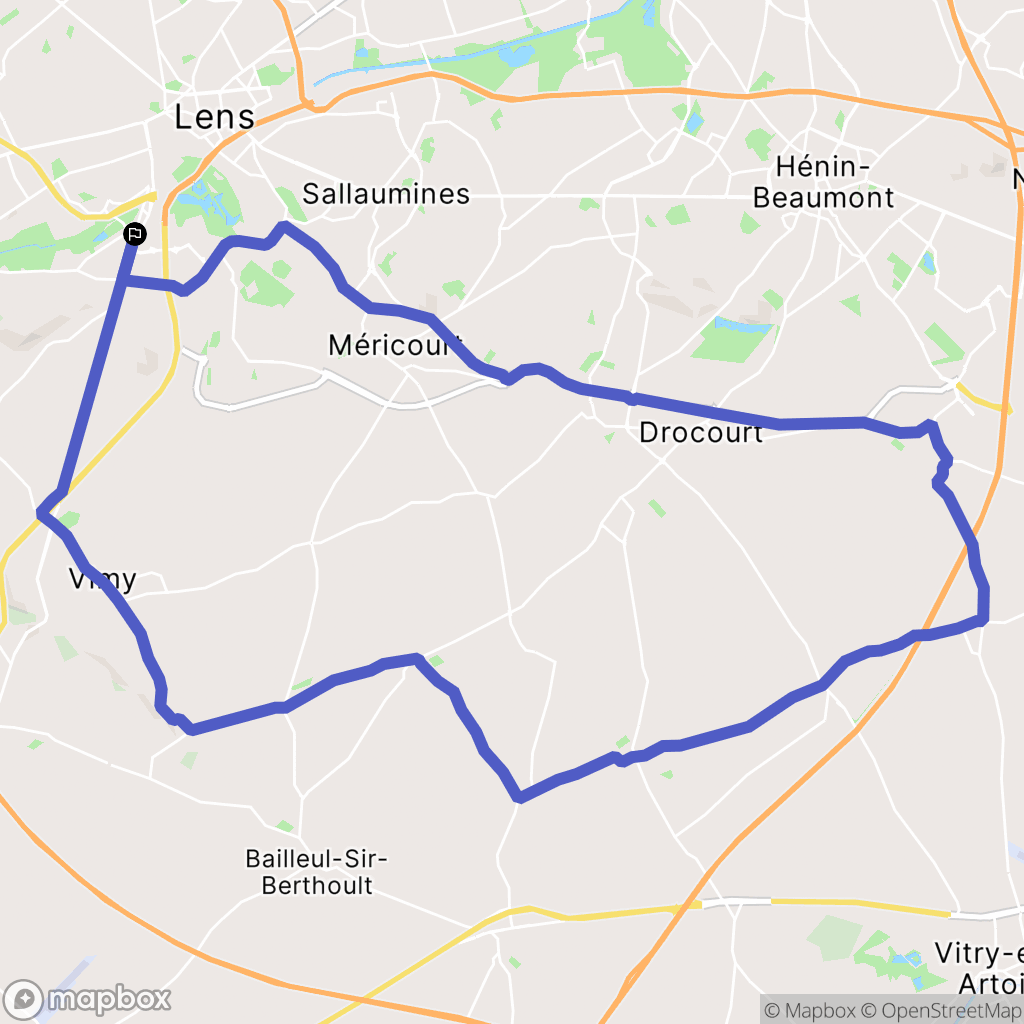 Éleu-Dit-Leauwette : carte du parcours de randonnée - France