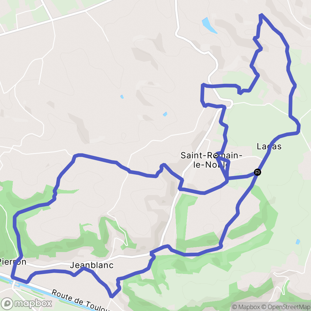 Saint-Romain-le-Noble : carte du parcours de randonnée - France