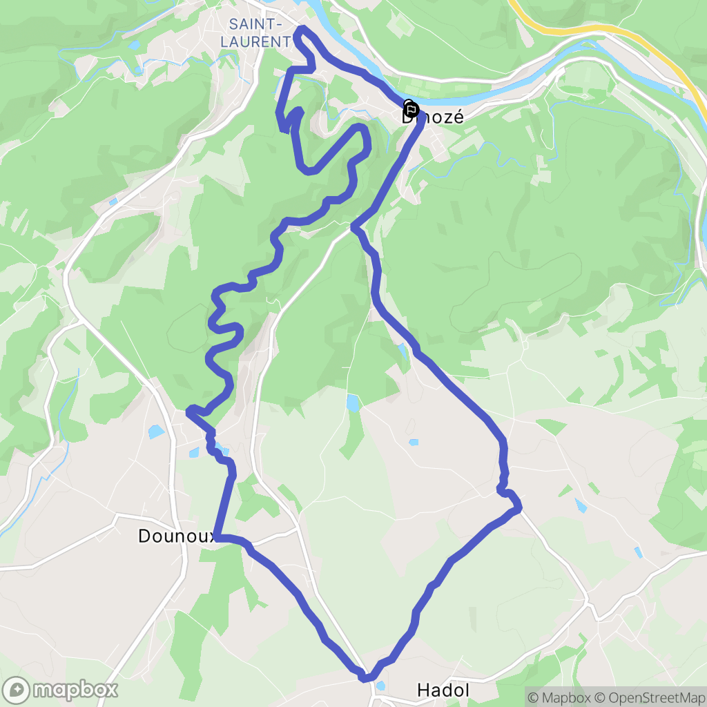 Dinozé : carte du parcours de randonnée - France
