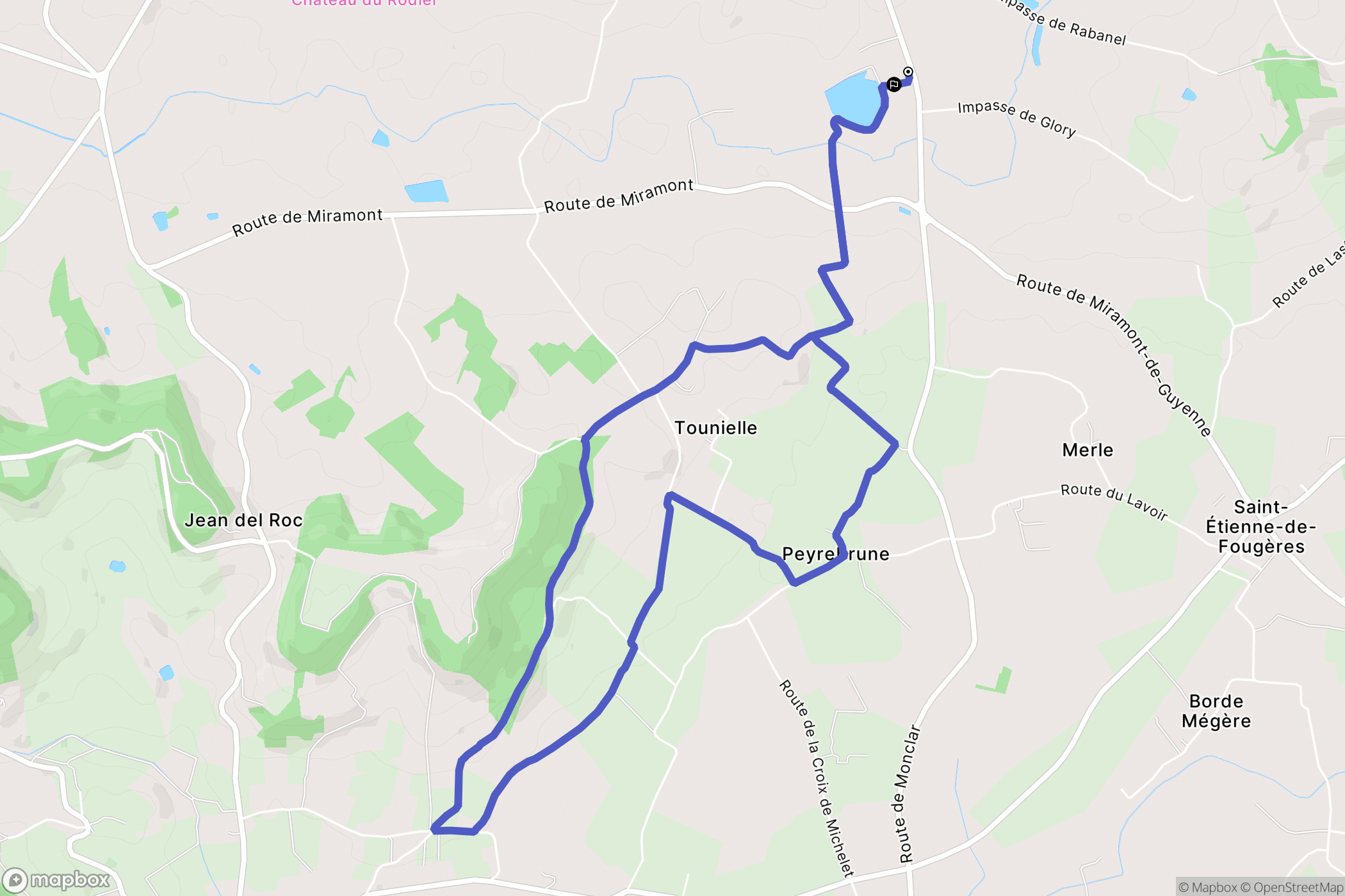 Monclar : carte du parcours de randonnée - France
