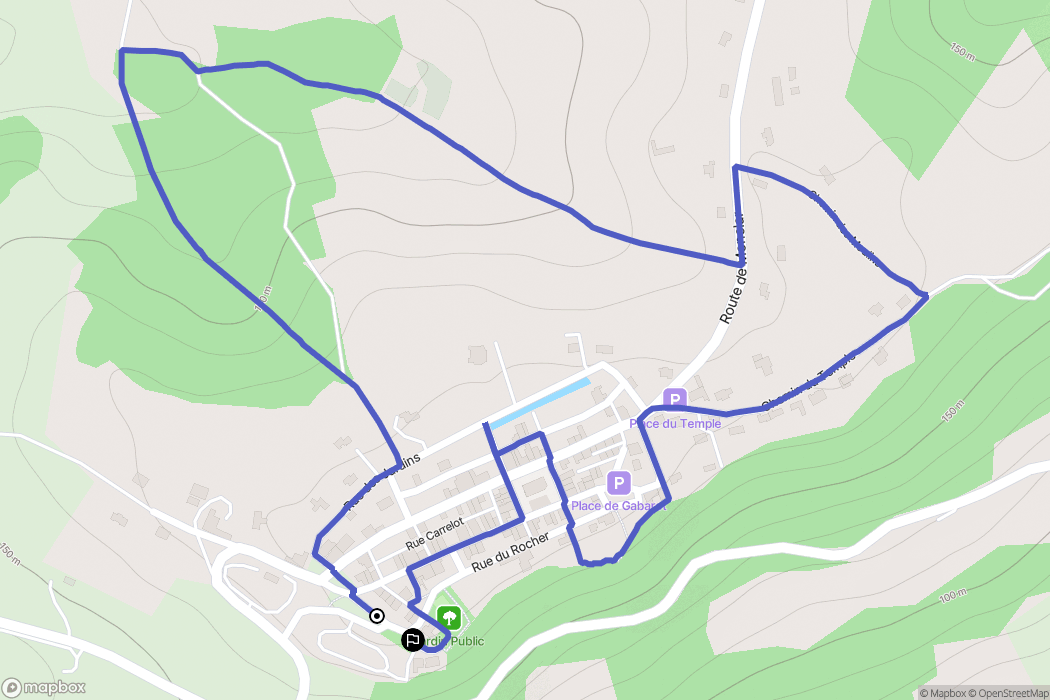 Laparade : carte du parcours de randonnée - France