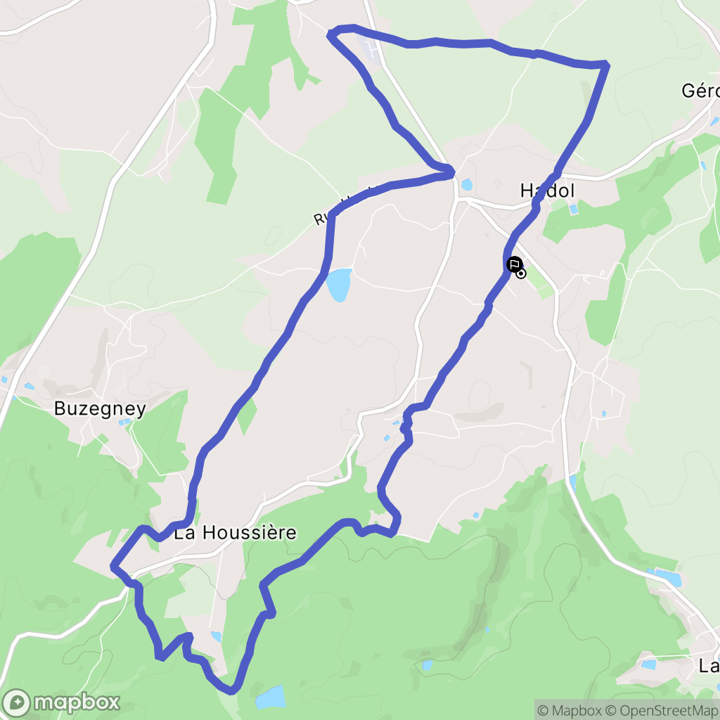 Hadol : carte du parcours de randonnée - France