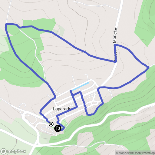 Laparade : carte du parcours de randonnée - France