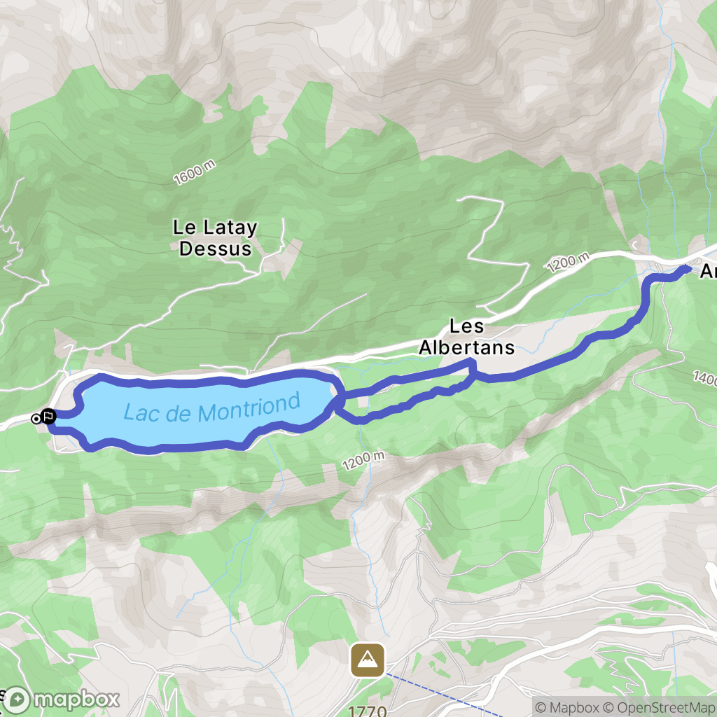 Montriond : carte du parcours de randonnée - France