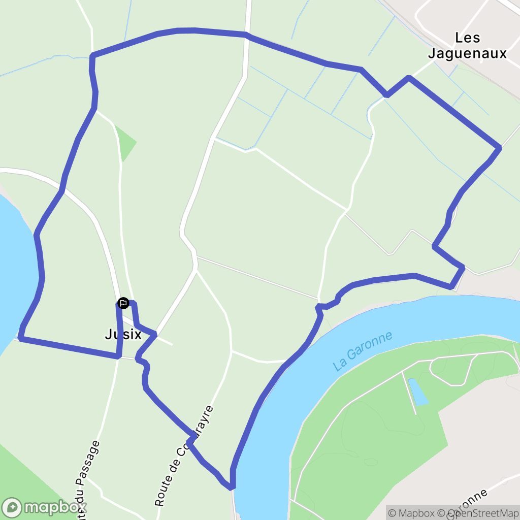 Jusix : carte du parcours de randonnée - France