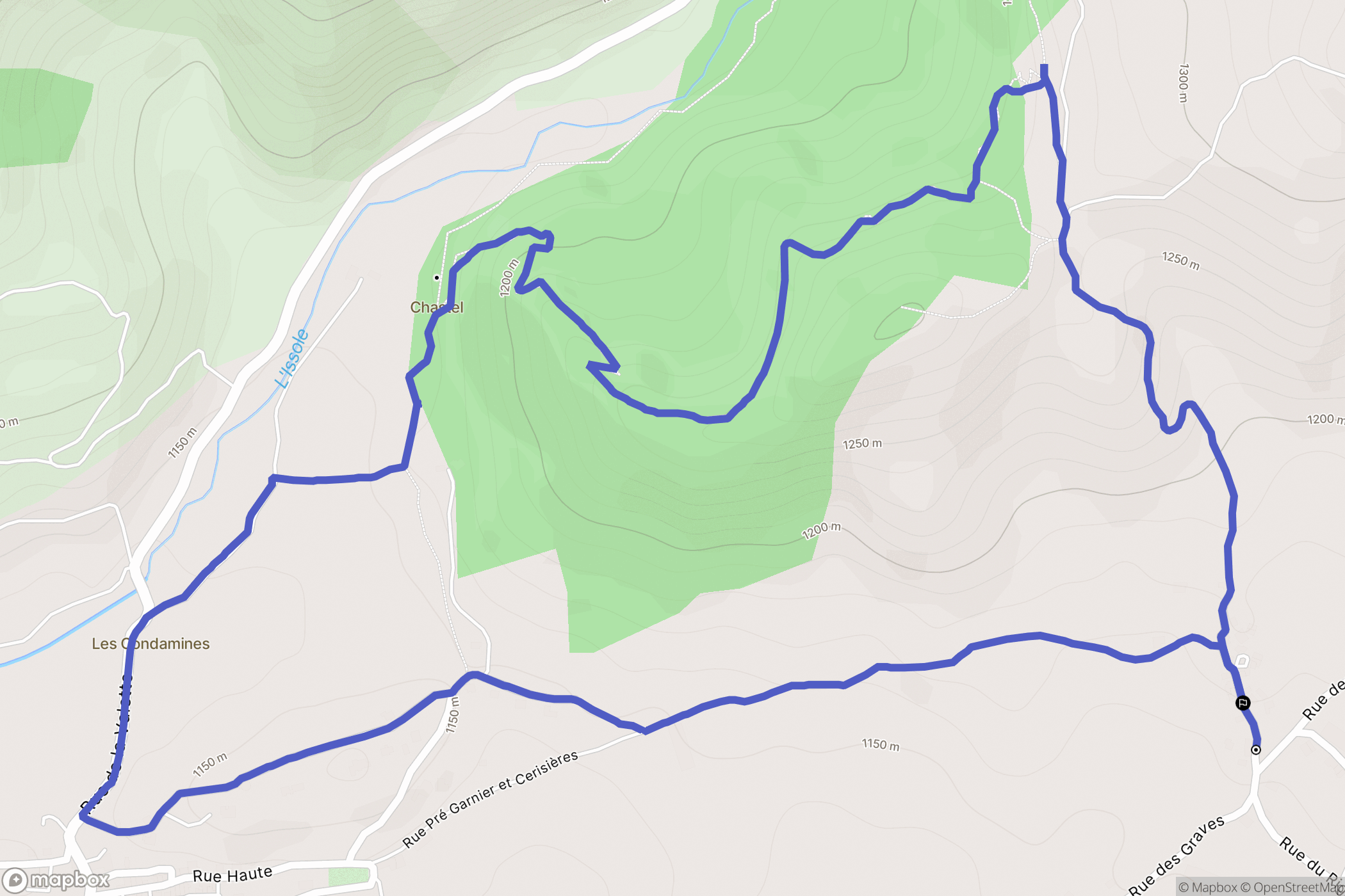 Thorame-Basse : carte du parcours de randonnée - France