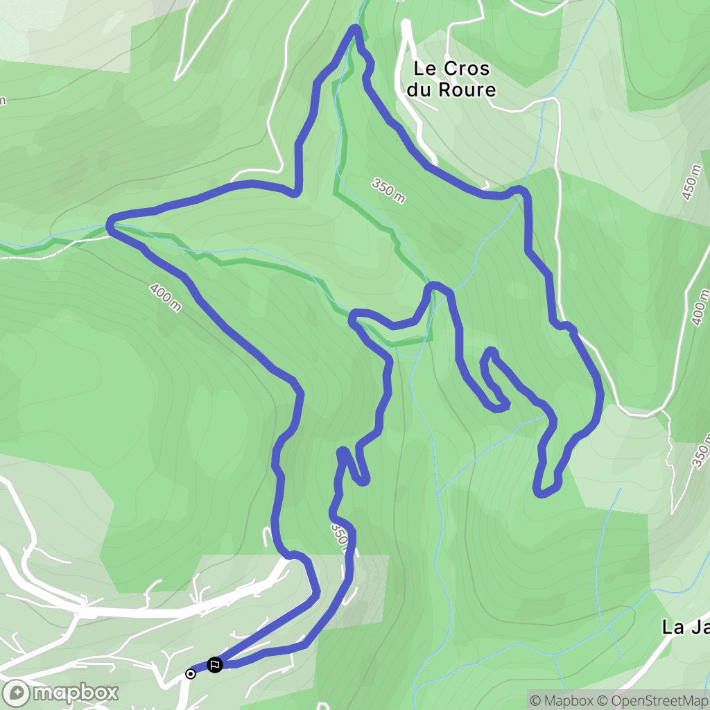 Privas : carte du parcours de randonnée - France