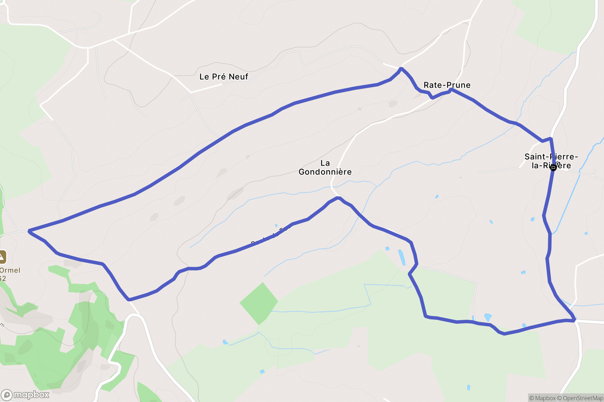 Gouffern-en-Auge : carte du parcours de randonnée - France