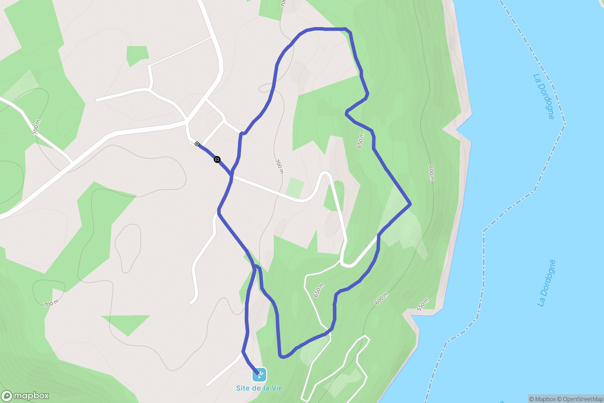 Monestier-Port-Dieu : carte du parcours de randonnée - France