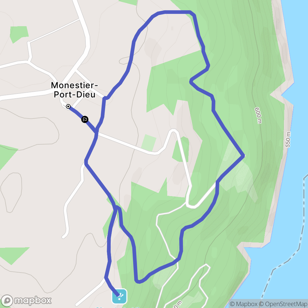 Monestier-Port-Dieu : carte du parcours de randonnée - France