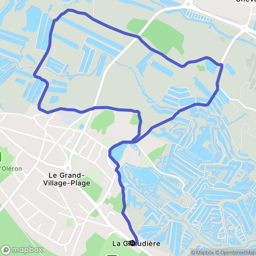 Ile d'Oléron : carte du parcours de randonnée - France